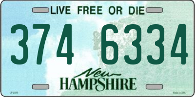 NH license plate 3746334