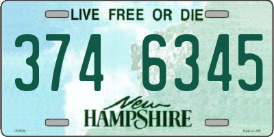 NH license plate 3746345