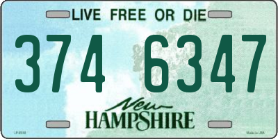 NH license plate 3746347