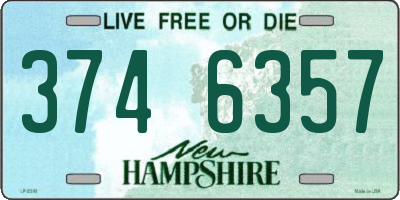 NH license plate 3746357
