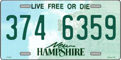 NH license plate 3746359