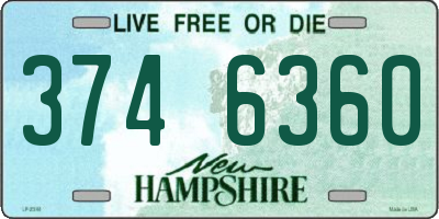 NH license plate 3746360