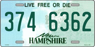 NH license plate 3746362