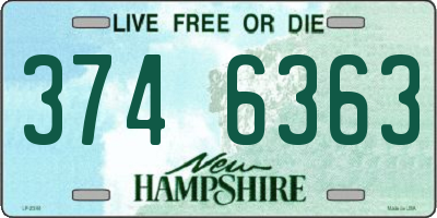 NH license plate 3746363