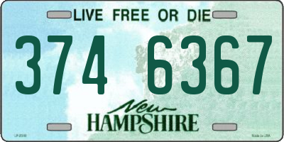 NH license plate 3746367