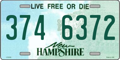 NH license plate 3746372
