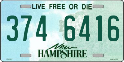 NH license plate 3746416
