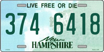 NH license plate 3746418