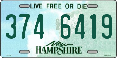 NH license plate 3746419