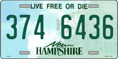 NH license plate 3746436