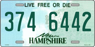 NH license plate 3746442