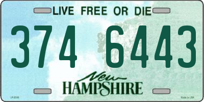 NH license plate 3746443