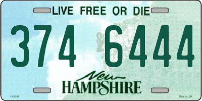 NH license plate 3746444