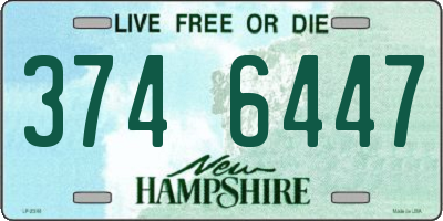 NH license plate 3746447