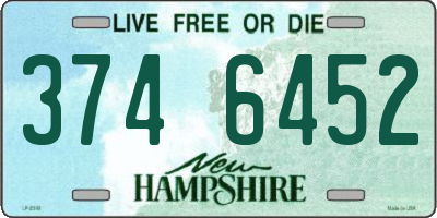 NH license plate 3746452
