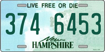 NH license plate 3746453