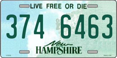 NH license plate 3746463