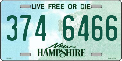 NH license plate 3746466