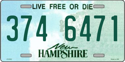 NH license plate 3746471