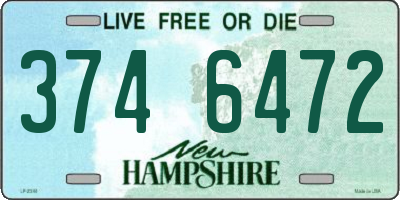 NH license plate 3746472