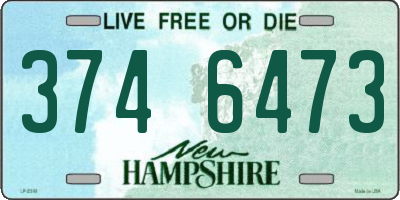 NH license plate 3746473