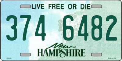NH license plate 3746482