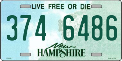 NH license plate 3746486