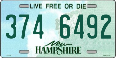 NH license plate 3746492