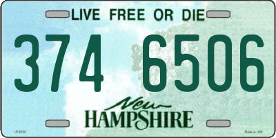 NH license plate 3746506
