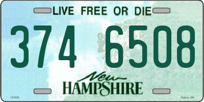 NH license plate 3746508