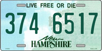 NH license plate 3746517