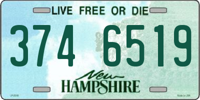 NH license plate 3746519