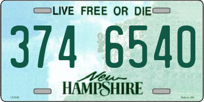 NH license plate 3746540