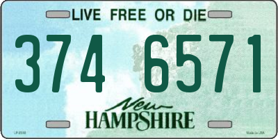 NH license plate 3746571