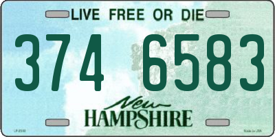 NH license plate 3746583
