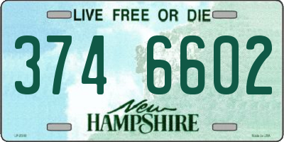 NH license plate 3746602
