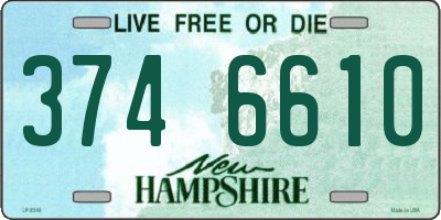 NH license plate 3746610