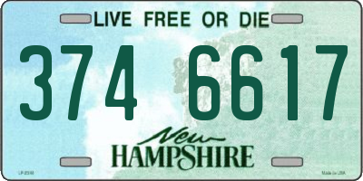 NH license plate 3746617