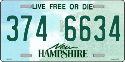 NH license plate 3746634