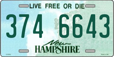 NH license plate 3746643