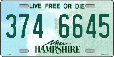 NH license plate 3746645