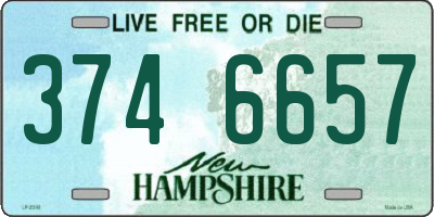 NH license plate 3746657