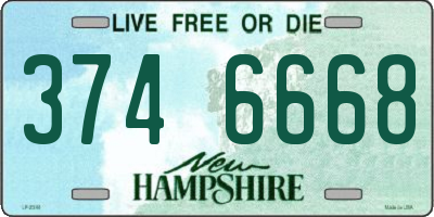 NH license plate 3746668