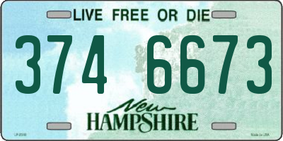 NH license plate 3746673