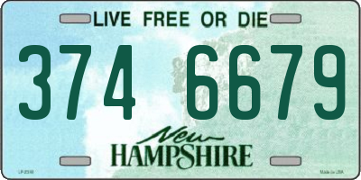 NH license plate 3746679