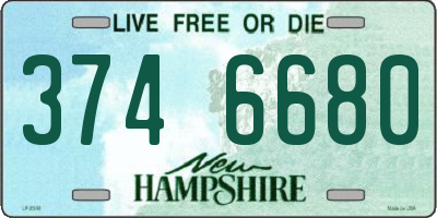NH license plate 3746680