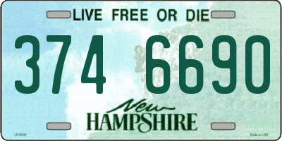 NH license plate 3746690