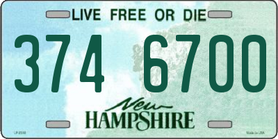 NH license plate 3746700