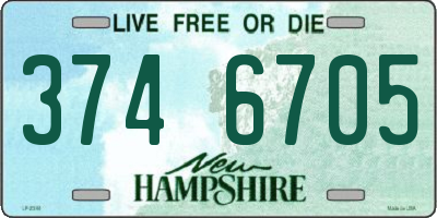 NH license plate 3746705