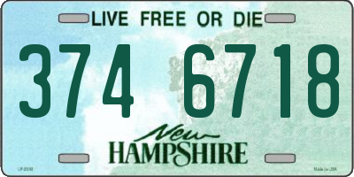 NH license plate 3746718